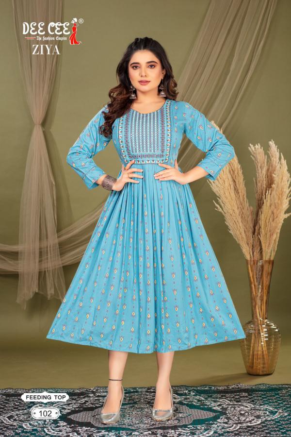 Deecee Ziyaa Rayon Printed Kurti Collection